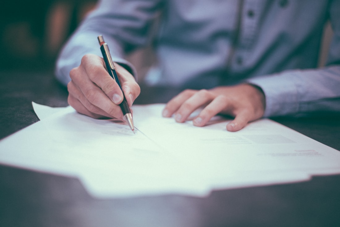 A person reviewing personal tax documents